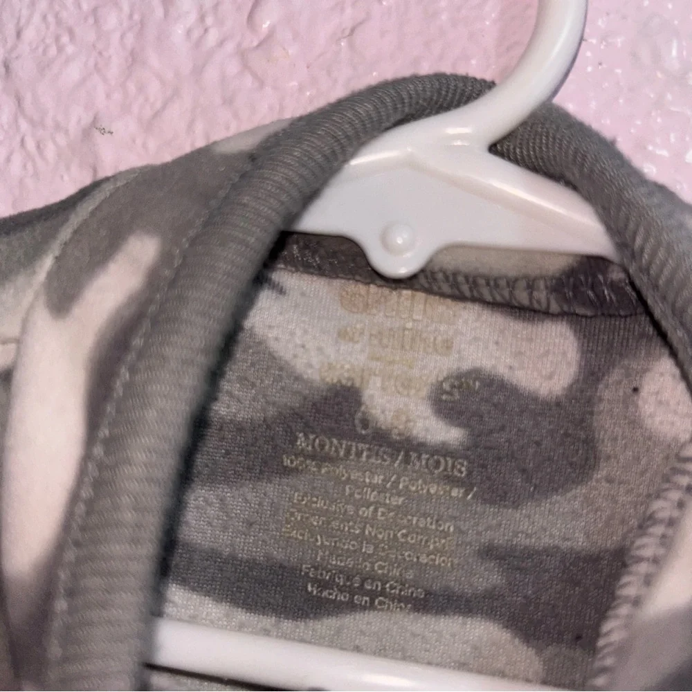 Carter's Gray Camouflage Bear Footie